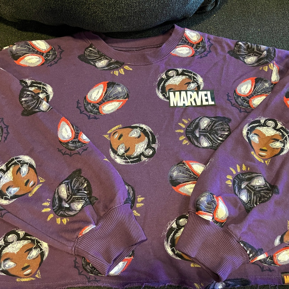 One of a kind Marvel Purple Graphic Sweatshirt